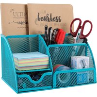 Senhoglb Mesh Desk Tidy,Turquoise, New Year Sale , Top gift picks