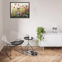 JU7CER Wildflower 5D Diamond Painting Kit - Adult Beginner-Friendly | Home Wall Decor & Gift 12×16 Inches (30×40cm)