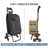 Strong bird 2026 New Ergonomic Handle Large-Capacity Shopping Trolley – Best-Selling in Europe, Stair-Climbing Design, Lightweight & Foldable, Perfect for Home Grocery Shopping