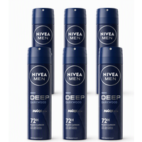 NIVEA Men Deodorant Deospray Deep Dry 150 ml (6-Pack)