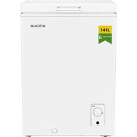 AUCMA 141 L omkeerbare vrieskist, omschakelbare koelkast & vriezer, mini diepvrieskast met open bovenkant, energieklasse E, stille werking, 7-traps thermostaat, uitneembaar mandje & ontdooi-afvoer, geschikt voor huis, appartement & garage