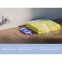 Baseus 3-in-1 accessoire-cadeaubox voor iPhone 17 (2025-model): telefoonhoesje + screenprotector, inclusief 1x 45 W USB-C-oplader, EU-stekkerstandaard