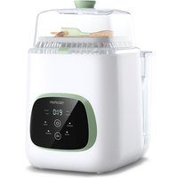 Momcozy BS03 Full-Automatic Baby Bottle Washer & Sterilizer (Includes 60 Cleaning Tablets) - White-Green, gifts for mom