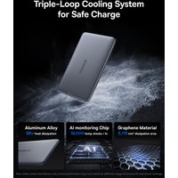 Baseus PicoGo AM41 magnetische powerbank in pasvorm 5000 mAh 20 W - Spacegrijs