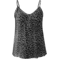 IZURIA round-neck black leopard-print camisole L