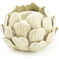 Candlelight Candle Holder Tealight Artichoke Ceramic Light Green