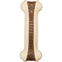 Blinkit Curved Bone Chew Toy for Dogs, Cowhide and Nylon Strong Bite Toy for Teeth Cleaning (16×6×4cm)