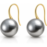 VoxorAI -EH5-Grey-High-end Pearl Earrings, Drop Earrings, Luxury, High-end Fashion, Niche, Versatile, New Arrival, Bestseller, 14mm