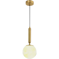 Homary Decorica Modern LED Globe White and Gold Single Pendant Light