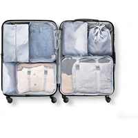 ANQI Luggage Organizers Bags Set forCarry on Suitcase(7 Pcs)Gray
