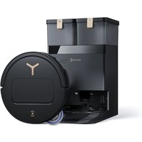 DEEBOT T50 PRO robotstofzuiger met dweilfunctie (Zwart) met All-in-One OMNI-station incl. reinigingsmiddeldosering, OZMO Turbo 2.0, tot 25.000 Pa zuigkracht, TruEdge 2.0 adaptieve randreiniging, ZeroTangle 3.0, AIVI 3D 3.0, Videomanager, 9 mm dweilhefting, dweilreiniging met heet water
