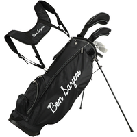 Ben Sayers Golf Club Set & Stand Bag Set with 6 x Clubs M8 Black/Grey