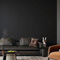 Murgall 3D Rococo Peel and Stick Wallpaper Black 44x305cm 1 Roll