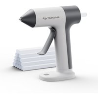 Tilswall draadloos lijmpistool, 30s snelle voorverwarming, 2000 mAh batterij, 20 stuks lijmpatronen (7 x 140 mm), antilekspuitmond - wit
