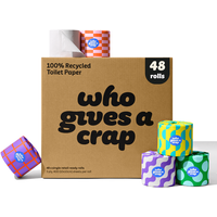 Who Gives A Crap Classic Soft Double Length Toilet Roll, 3 ply, 48 Pack
