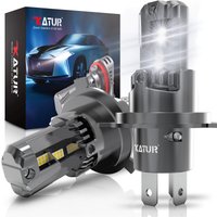 KATUR H4 LED Headlight Bulbs, 100W 30000LM 6000K Xenon White H4 Headlight Bulb 1:1 Mini Size Plug and Play HB2 9003 Hi/Lo LED Bulb, Pack of 2