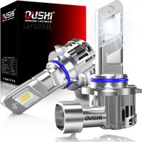 OUSHI HIR2 LED-koplampen, 600% geoptimaliseerd, 6500K xenonwit, 1:1 mini-formaat, 30.000 lm, plug-and-play, 9012, set van 2 stuks