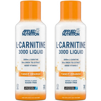 Applied Nutrition L-Carnitine 3000 Fat Metabolism Tangy Orange Liquid Flavour - 480ml (2 Packs)