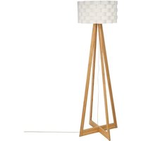 Moki vloerlamp met meerdere poten, 150 cm hoog, wit, bamboe