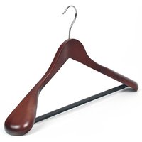 6-pack hoge kwaliteit houten kledinghangers, bordeauxrood