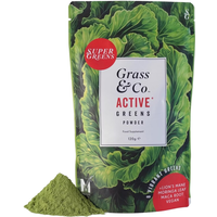 Grass & Co. ACTIVE Super Greens Daily Wellness Support Powder Apple & Ginger Flavour - 120g