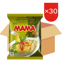 MAMA Instant Noedels Groene Curry Smaak 30 x 55 g, Doos