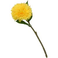 Candlelight Artificial Chrysanthemum Flower Stem Yellow 42cm