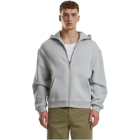 Urban Classics Fluffy Zip Hoody - sweatstoffen & fleecedoek - lichte asfalt - M