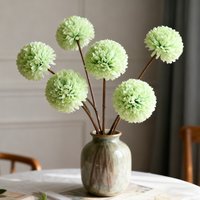 Wei's Moment 6Pcs Artificial Flowers Artificial Hydrangea Decoration for Wedding Vase Green
