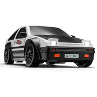 1:24 4WD RC Drift Car with Gyro Stabilizer, 2.4G Remote Control Racing Vehicle with LED Lights, 2 Sets Replaceable Drift & Race Tires, 7.4V Rechargeable Li-ion Battery, Independent Suspension RC Drift Toy Car for Adults Teens Hobby, Complete Accessory Kit, 1 Pack white