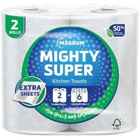 Magnum Mighty Super Kitchen Towel, 2-Ply, 2 Rolls