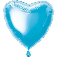 Unique Party Unique Heart Foil Balloon, Baby Blue, 45cm