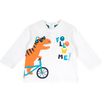 Chicco T-shirt met lange mouwen, naturel, bedrukt, 62