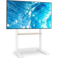 TVON Universal TV Stand TV Floor Stand with Shelf for 60-86 Inch LED LCD TVs,Height Adjustable Tall TV Mount Stand Portable TV Stand with Bracket Max.VESA 800x600 mm,up to 86 kg,white