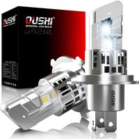 OUSHI H4 LED koplampen, 600% verbeterd, 6500K xenon-wit, 1:1 mini-formaat, 30.000 lm, plug-and-play, HB2 9003 hoog-/laagstraal