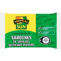 Tropical Sun Canadian Style Sardines With Hot Peppers