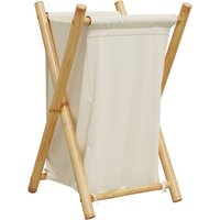 vidaXL Bamboe Wasmand - Crème Wit, 41,5 x 36 x 63,5 cm