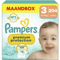 Pampers Premium Protection Luiers Maat 3 – Maandbox 204 Luiers