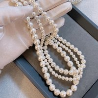 VoxorAI XL23 12mm Pearl Necklace - High-end, elegant, classic pearl necklace, officially exclusive.
