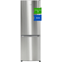 CHiQ JKR318WSSD 60cm Wide 185cm Tall Total No Frost Freestanding Fridge Freezer - 322L - Premium Stainless Steel - D Rated