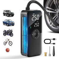 CARSUN Draadloze Oplaadbare Bandenpomp – Draagbare Digitale Luchtpomp voor Auto/Fiets/Ballen