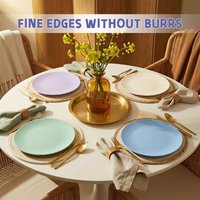 compacte kunststof dinerborden met vlakke bodem van 10 inch, 4-delige set
