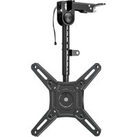Folding Under Cabinet TV Mount - Flip Down & Swivel TV Bracket Fits 14-42" LCD TV Monitor Screens up to 10KG, Space Saving Height Adjustable Under Counter TV Mount, Max VESA 200x200mm