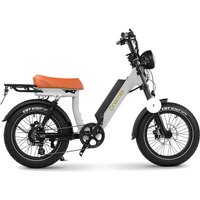 Onemile Scrambler V elektrische fatbike, 850 W, 75 Nm, 20x4" CST, 19,2 Ah, wit