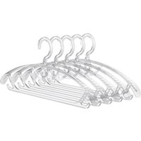 JORDAN&JUDY Household Transparent Non-Slip Plastic Hanger Anti-Slip No Shoulder Bumps 15 pcs