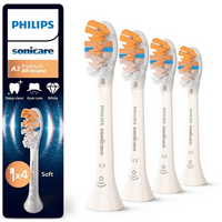 Philips Sonicare A3 Premium All-in-One, originele vervangende opzetborstels, wit, 4 stuks, HX9094/87