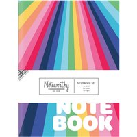 Noteworthy A5 Notebook Set Rainbow, Pack of 3