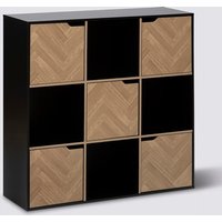 5five Mix'n Door Chevrons Plankeenheid - Zwart, 100,5 x 32 x 100,5 cm