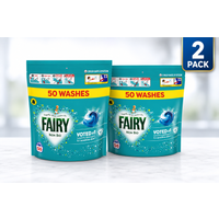 Fairy Non Bio Washing Liquid Pods, For Sensitive Skin 50 Washes (2 Pack)