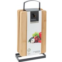 Excellent Houseware Bamboe Snijplankenset - 22 x 14 cm, 6 stuks